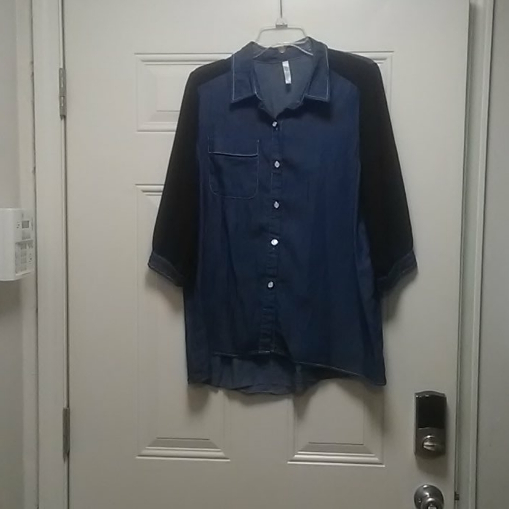 Denim button down shirt